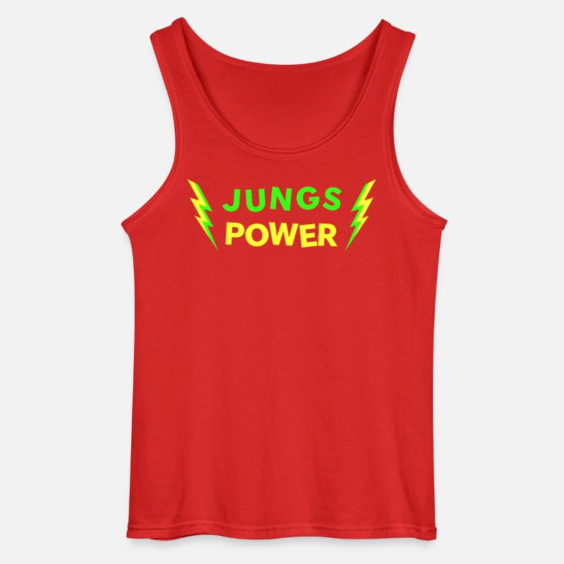 JUNGS POWER - neon - Gildan Männer Tank Top - Rot