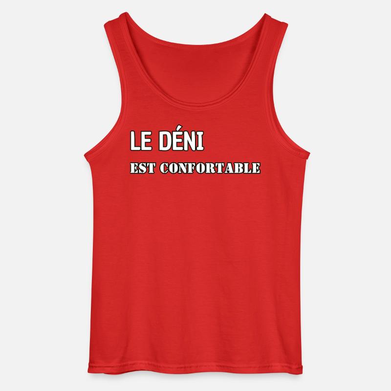 Verleugnung ist bequem. - Gildan Männer Tank Top - Rot