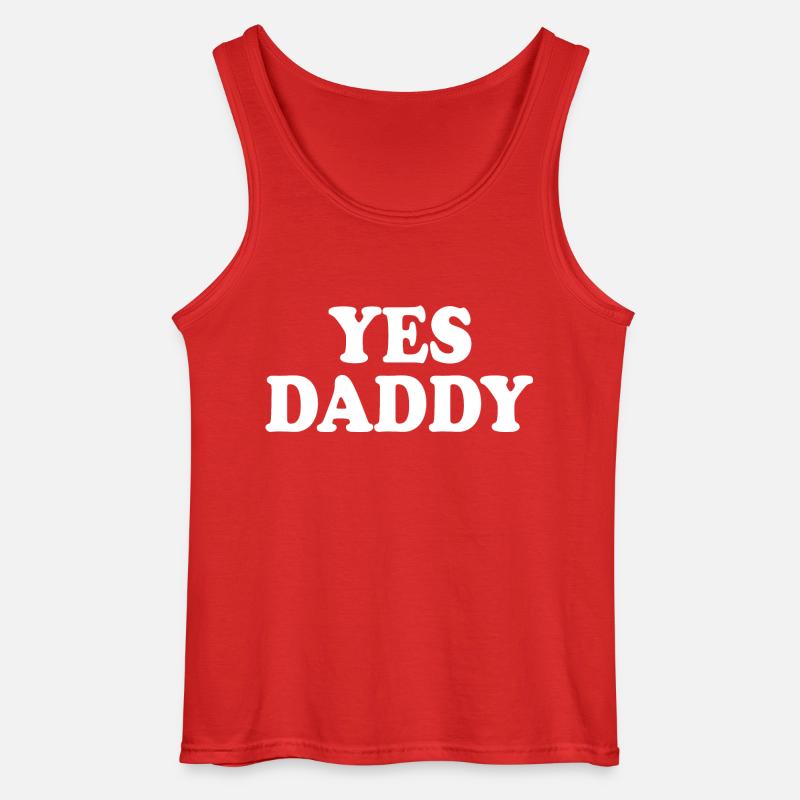 Yes daddy - Gildan Männer Tank Top - Rot