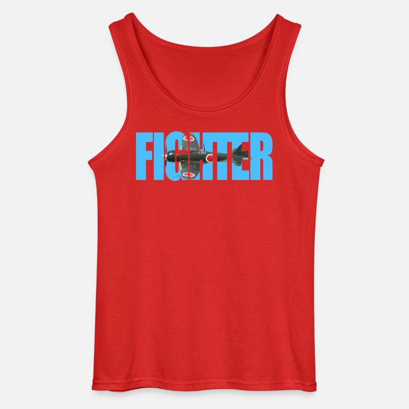 Fighter A6M Zero - Gildan Männer Tank Top - Rot