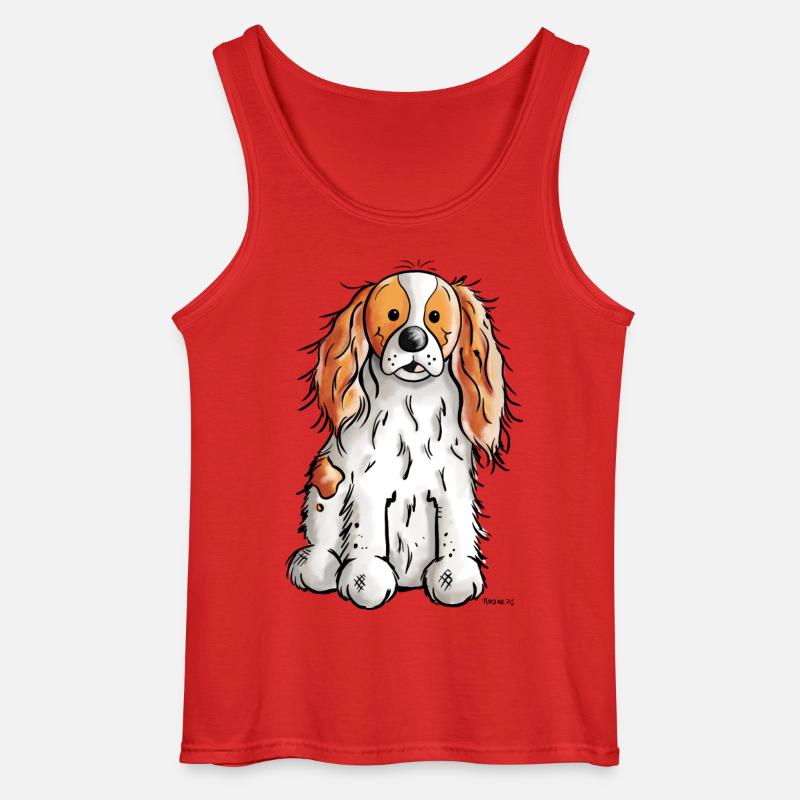 Cavalier King Charles Spaniel - Gildan Männer Tank Top - Rot