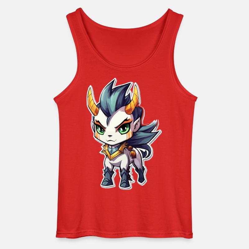 Chibi Dämonenpferd - Gildan Männer Tank Top - Rot
