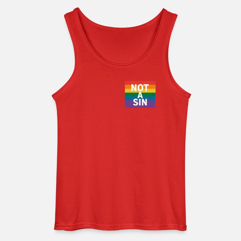 Not A Sin - Gildan Männer Tank Top - Rot