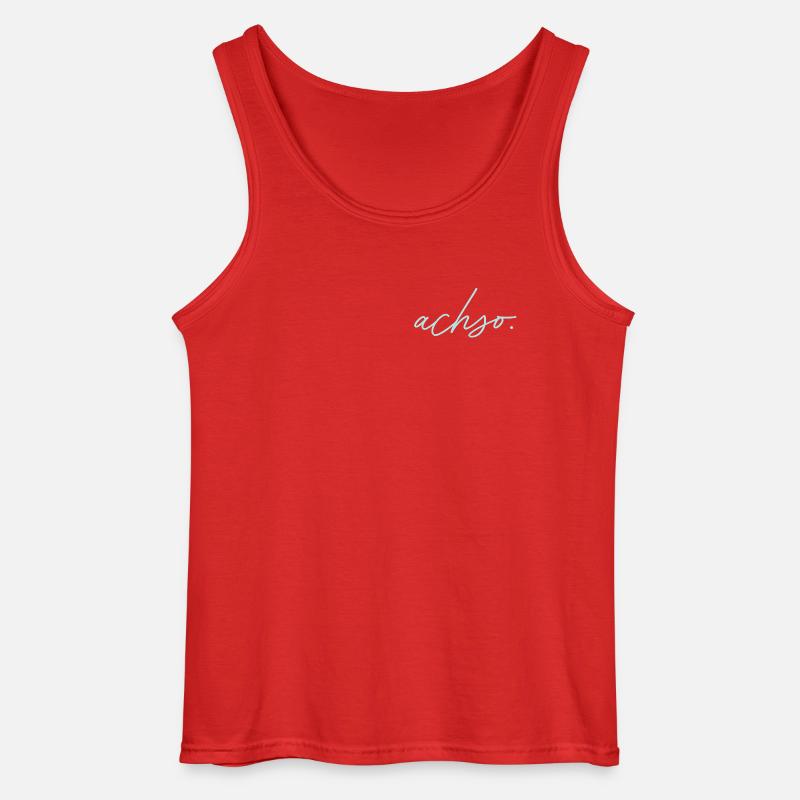 achso. Bluewave - Gildan Männer Tank Top - Rot