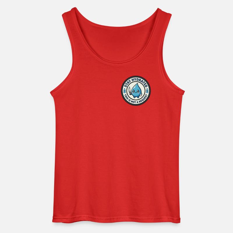 Hold dig hydreret - Gildan tanktop til mænd - rød