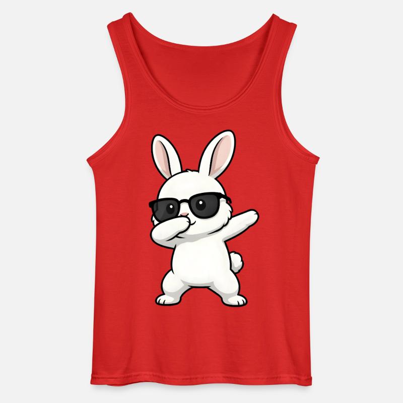 Dabbing Rabbit - Gildan Men’s Tank Top - red