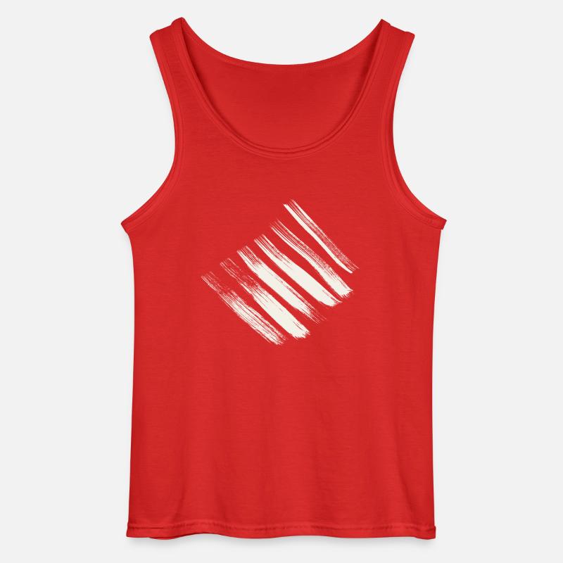 Streifen Muster Design - Gildan Männer Tank Top - Rot