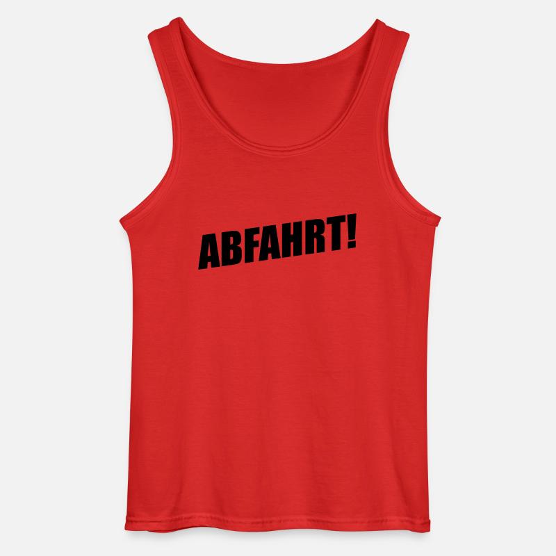 ABFAHRT - Gildan Männer Tank Top - Rot