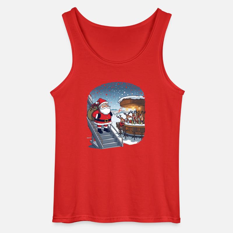 Rentiere raus - Gildan Männer Tank Top - Rot
