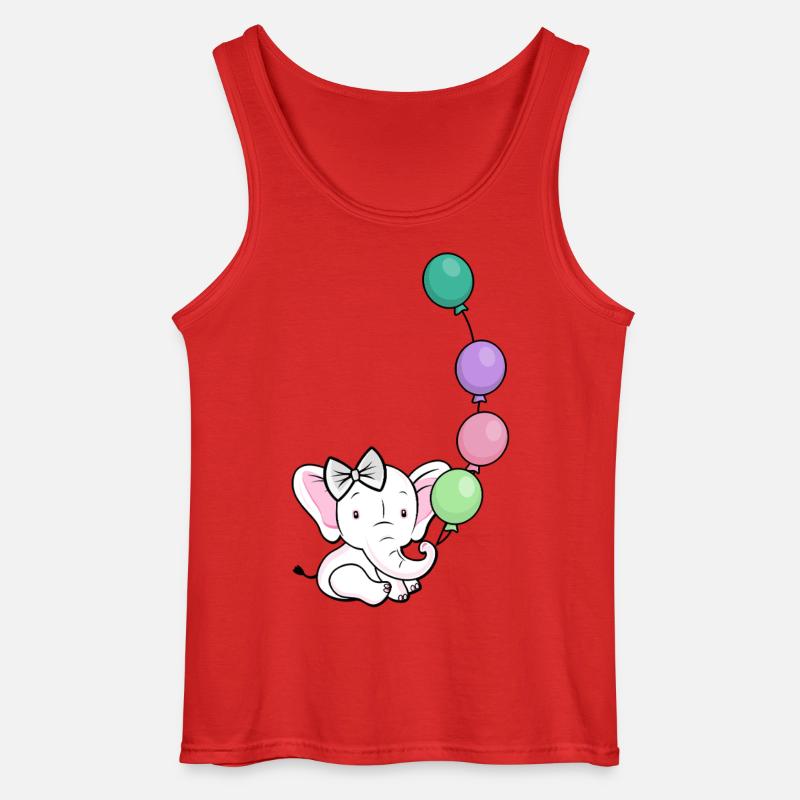 Ballonelefant mit Bogen - Gildan Männer Tank Top - Rot