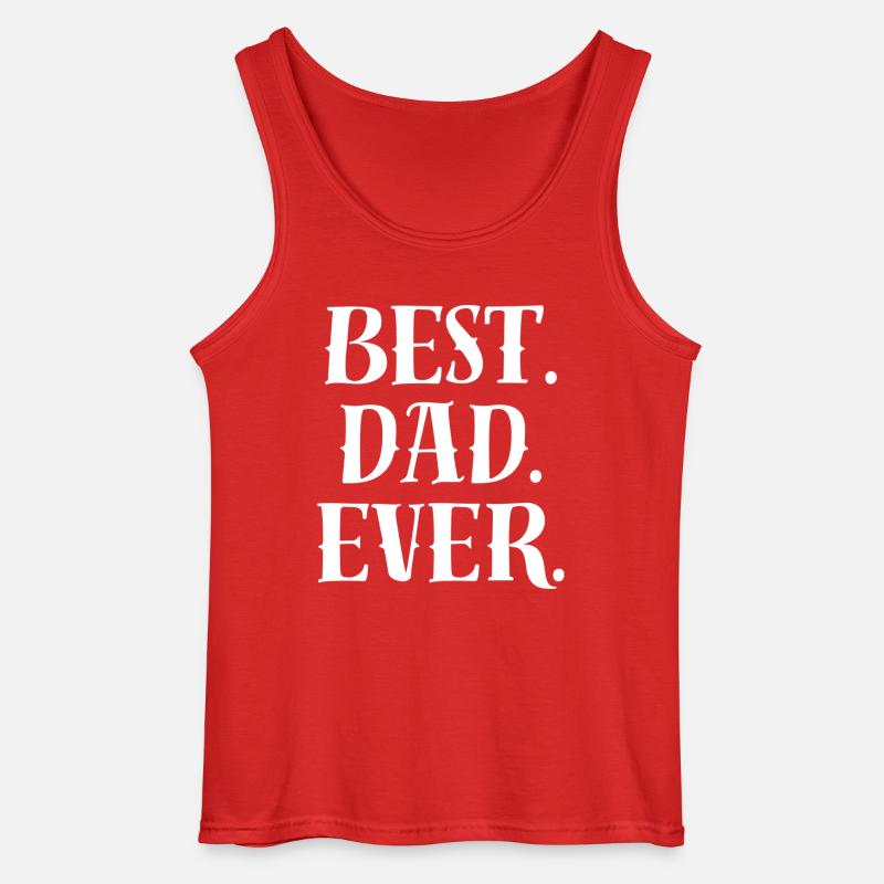 Best Dad Statement - Gildan Men’s Tank Top - red
