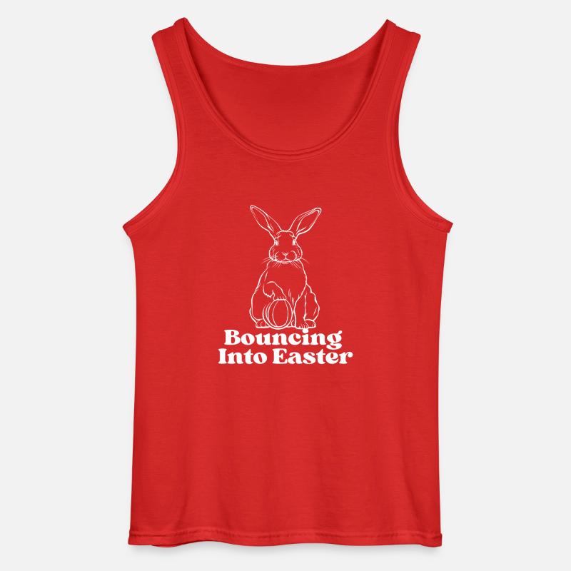Bouncing into Easter - Gildan Men’s Tank Top - red