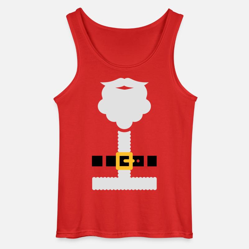 Santa suit and beard - Gildan Männer Tank Top - Rot