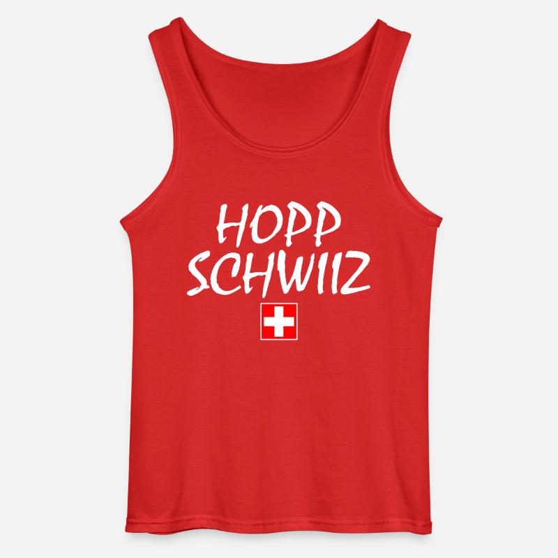 Hopp schwiiz - Gildan Männer Tank Top - Rot