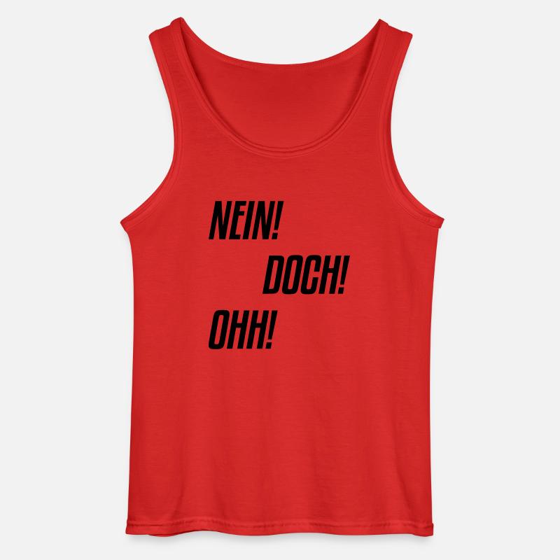 nein doch ohh - Gildan Männer Tank Top - Rot