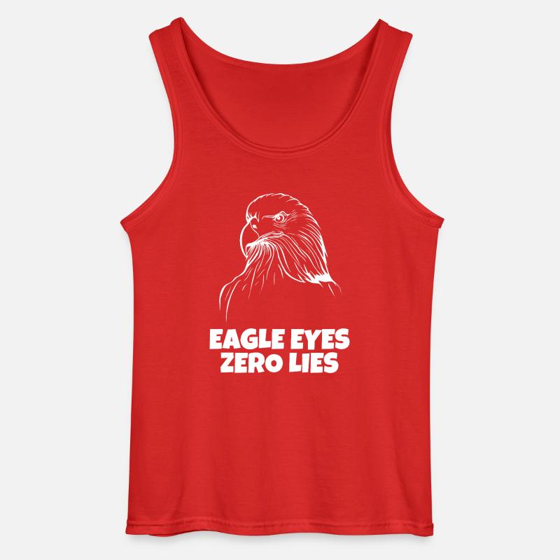 Eagle Eyes, Zero Lies - Gildan Men’s Tank Top - red