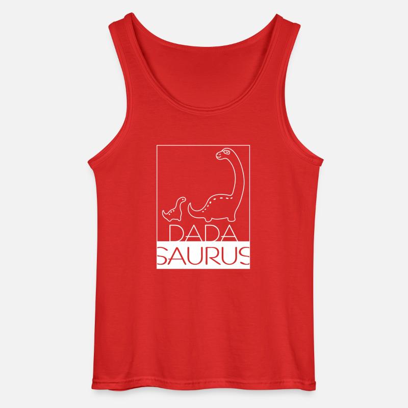 Dadasaurus - Gildan Männer Tank Top - Rot