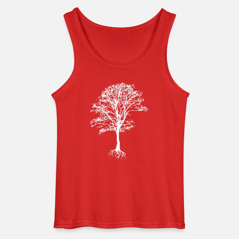 pixel tree - gaming and nature - Gildan Männer Tank Top - Rot