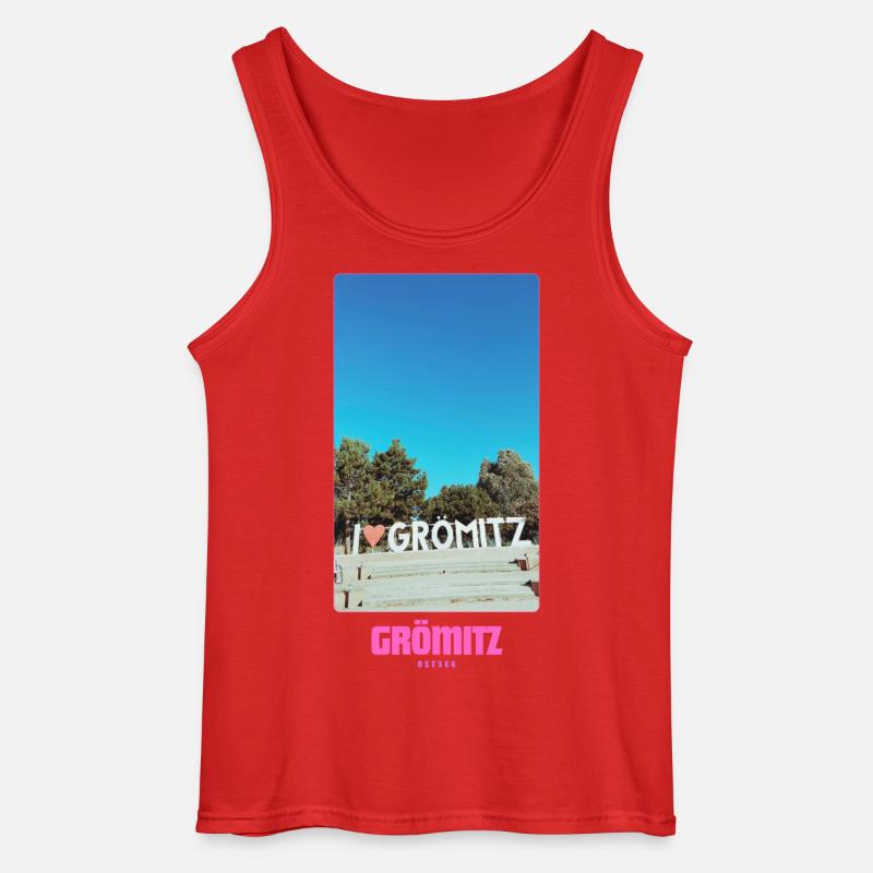 Grömitz _ Ostsee - Gildan Männer Tank Top - Rot