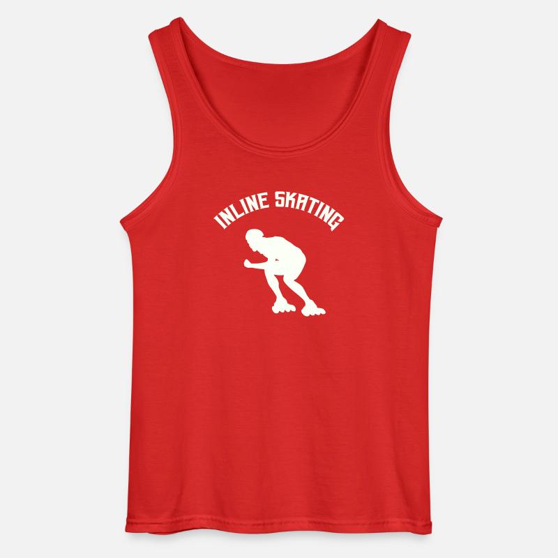 Inline Skating - Gildan Men’s Tank Top - red