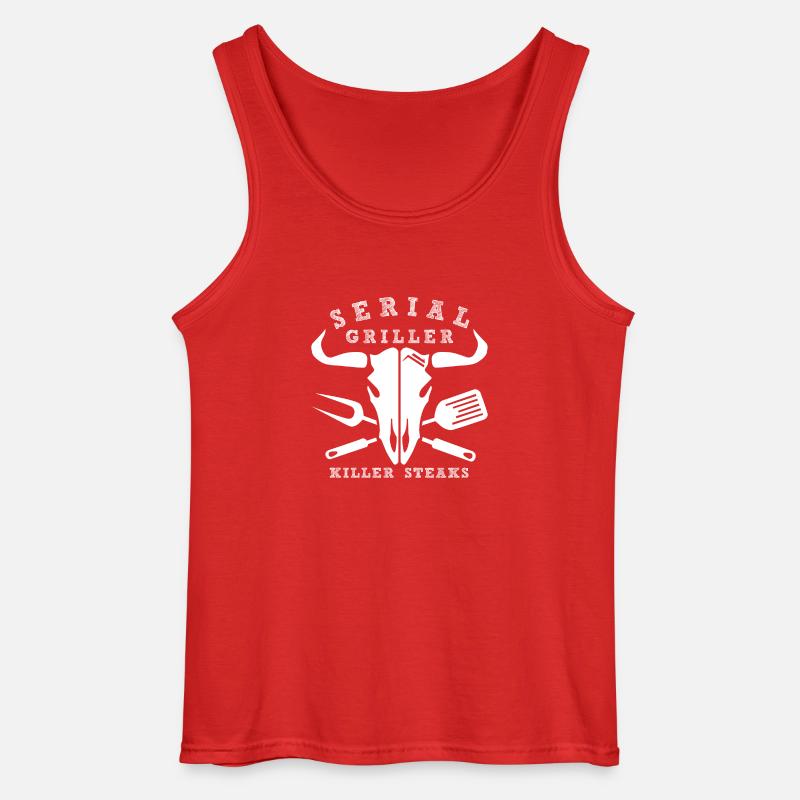 Killer-STEAKS - Gildan Männer Tank Top - Rot