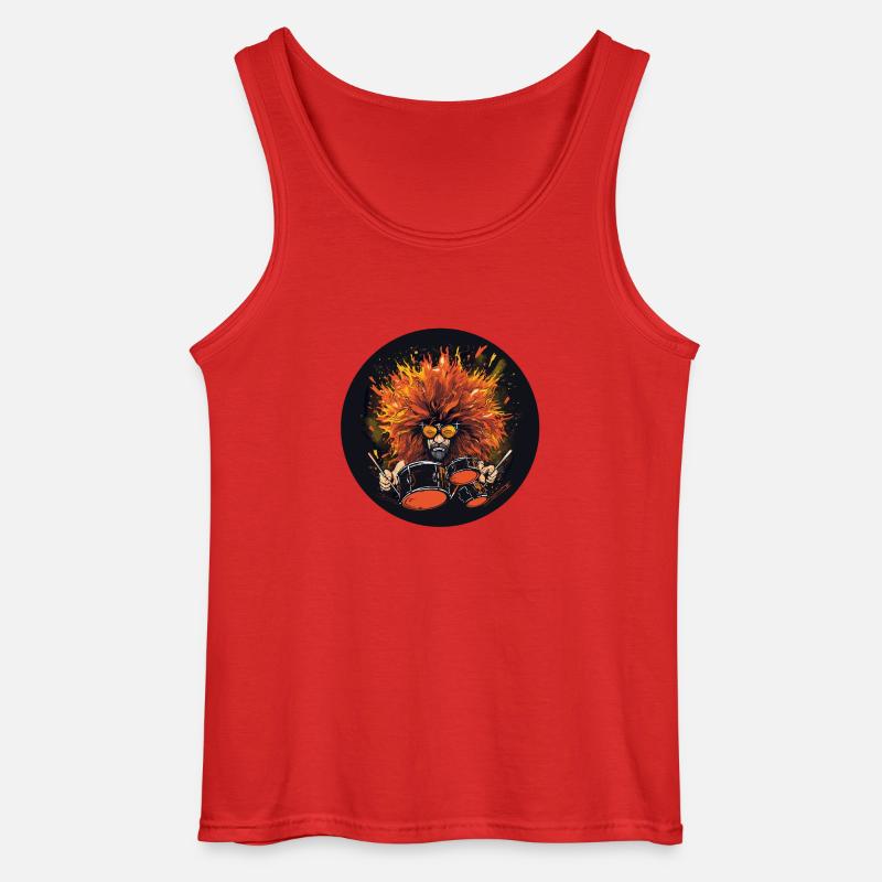 Drummer wild - Gildan Männer Tank Top - Rot