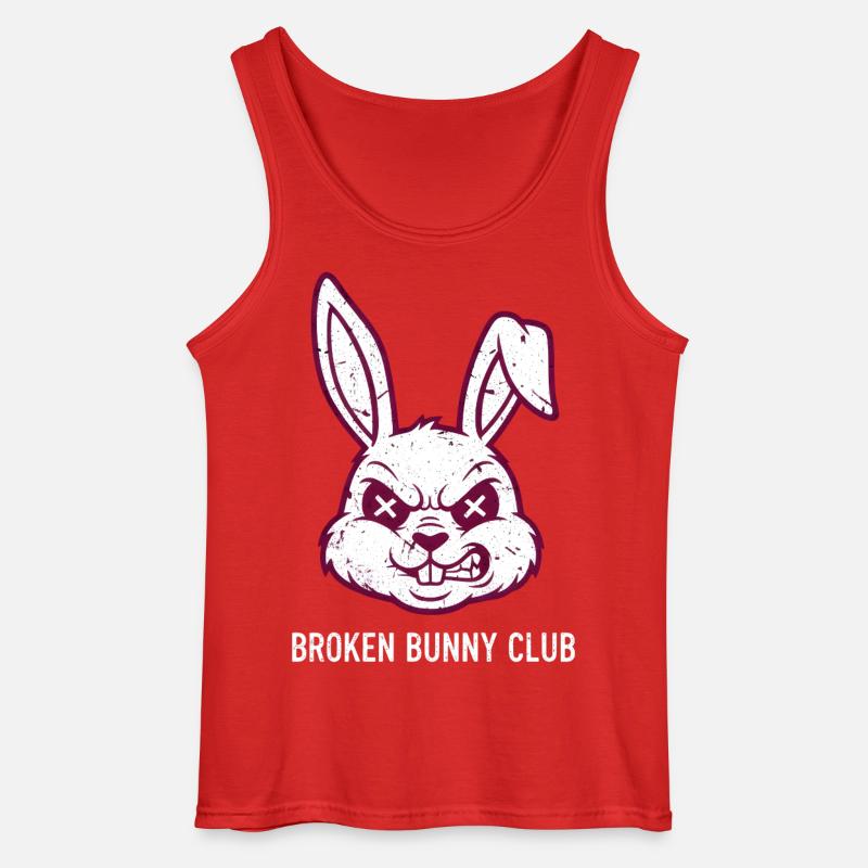 Heavy Metal Easter Party Rocker Easter Egg Easter Bunny - Gildan Men’s Tank Top - red
