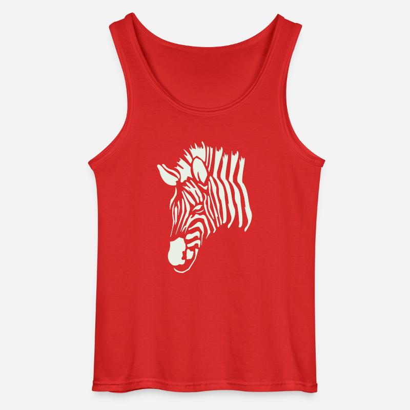 Zebra 1 - Gildan Men’s Tank Top - red