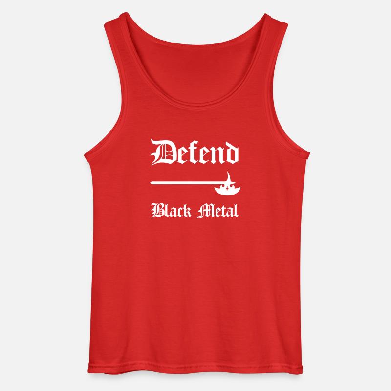 Defend Black Metal - Canotta da uomo Gildan - rosso