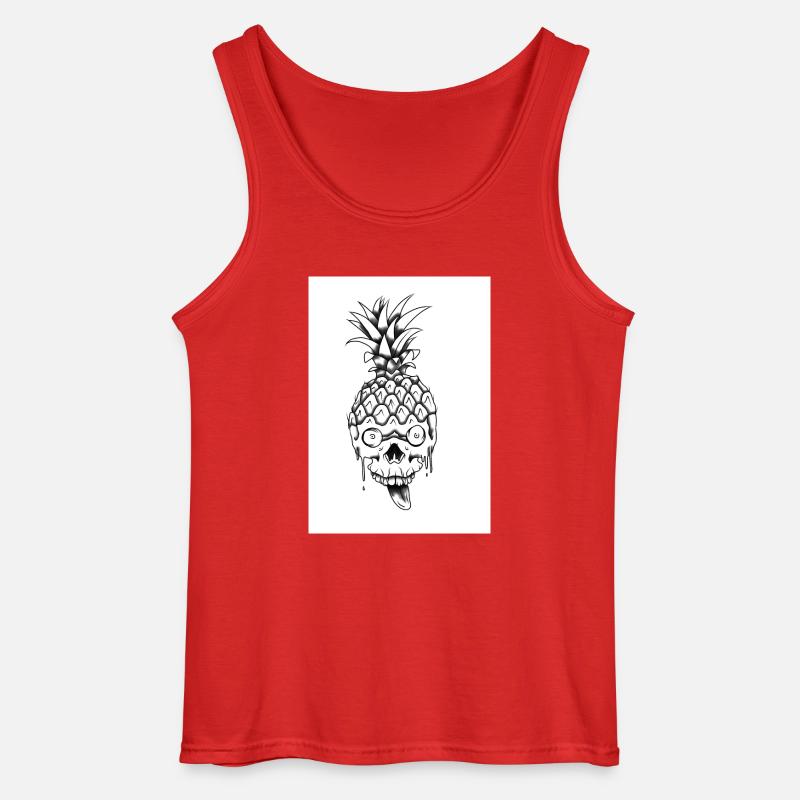 Crazy Pineapple - Gildan Männer Tank Top - Rot