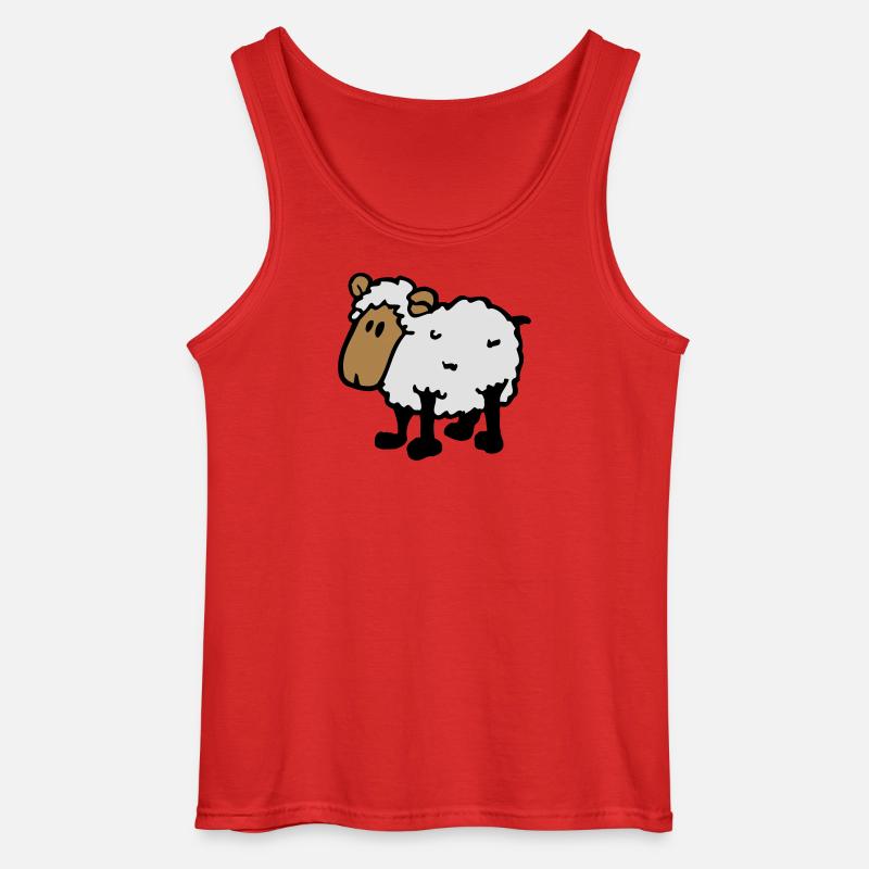 cooles comic schaf funny sheep - Gildan Männer Tank Top - Rot