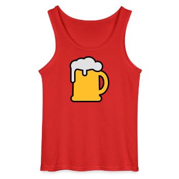 Bierkrung - Gildan Männer Tank Top - Rot - Vorne - AI Model Male 185 dark (185cm)