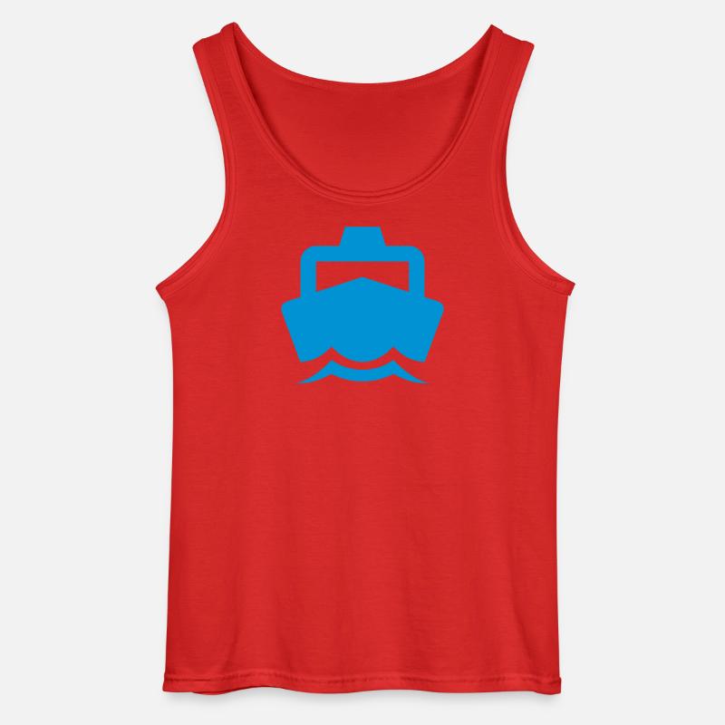 Ship Schiff - Gildan Männer Tank Top - Rot