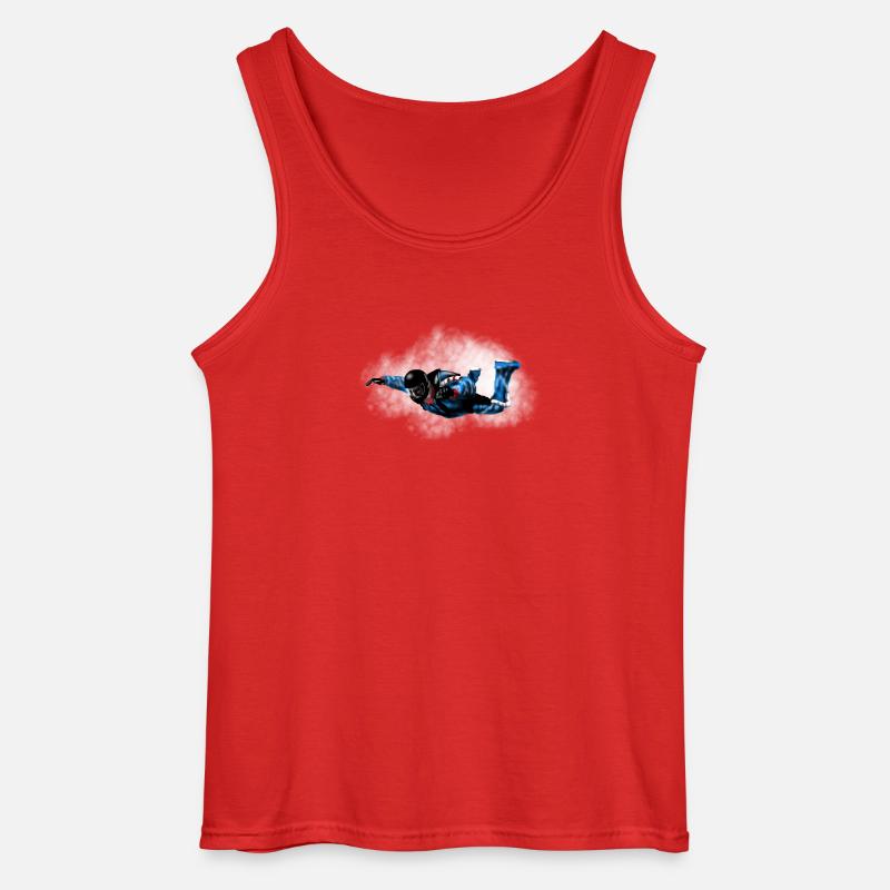 Skydiver - Gildan Männer Tank Top - Rot