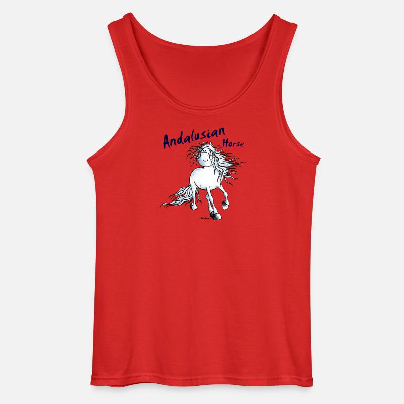 Pfiffiger Andalusier - Pferd - Gildan Männer Tank Top - Rot