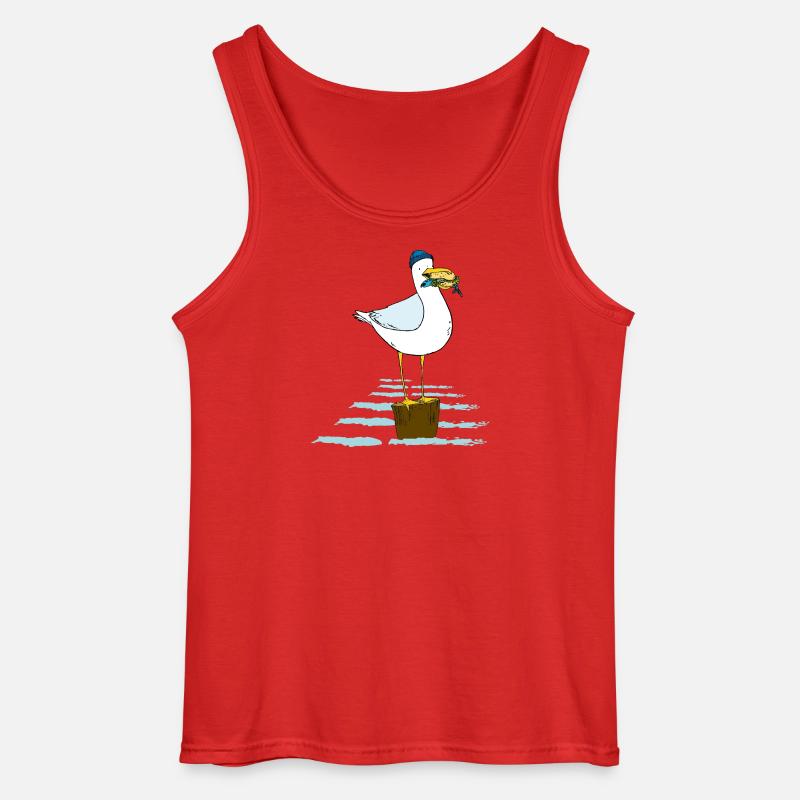 Möwe - Gildan Männer Tank Top - Rot