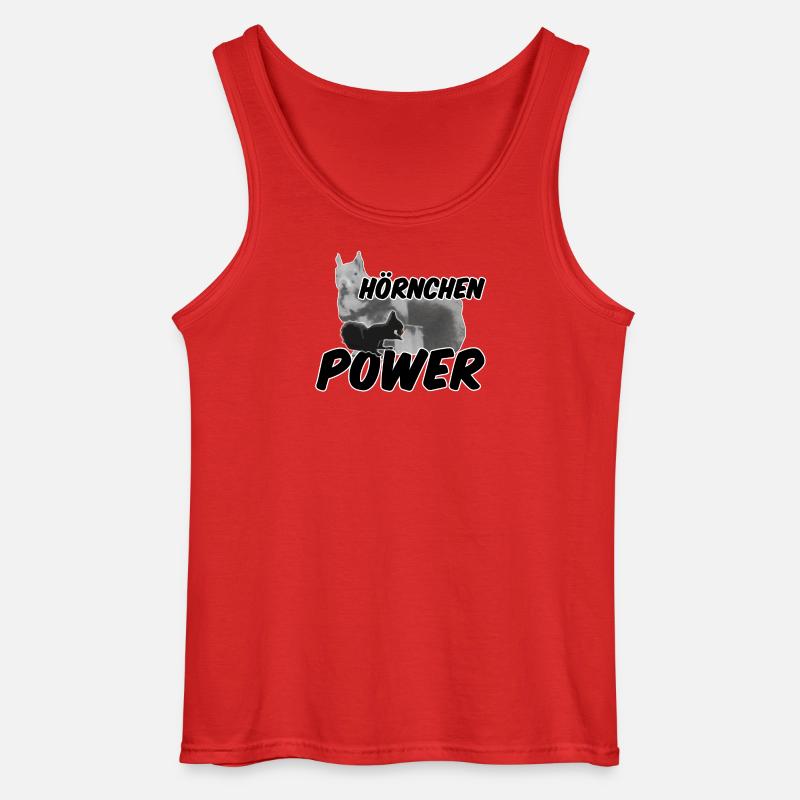 Hörnchenpower Eichhörnchen Tiere Spruch - Gildan Männer Tank Top - Rot