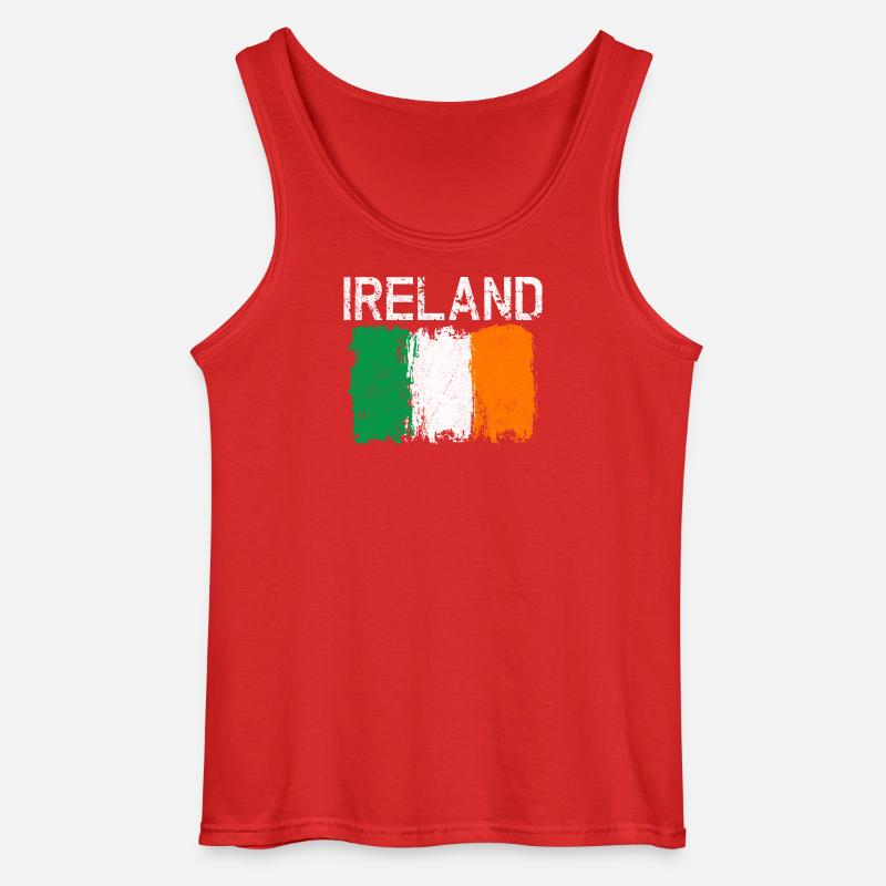 Grunge-Irland-Flaggendesign - Gildan Männer Tank Top - Rot