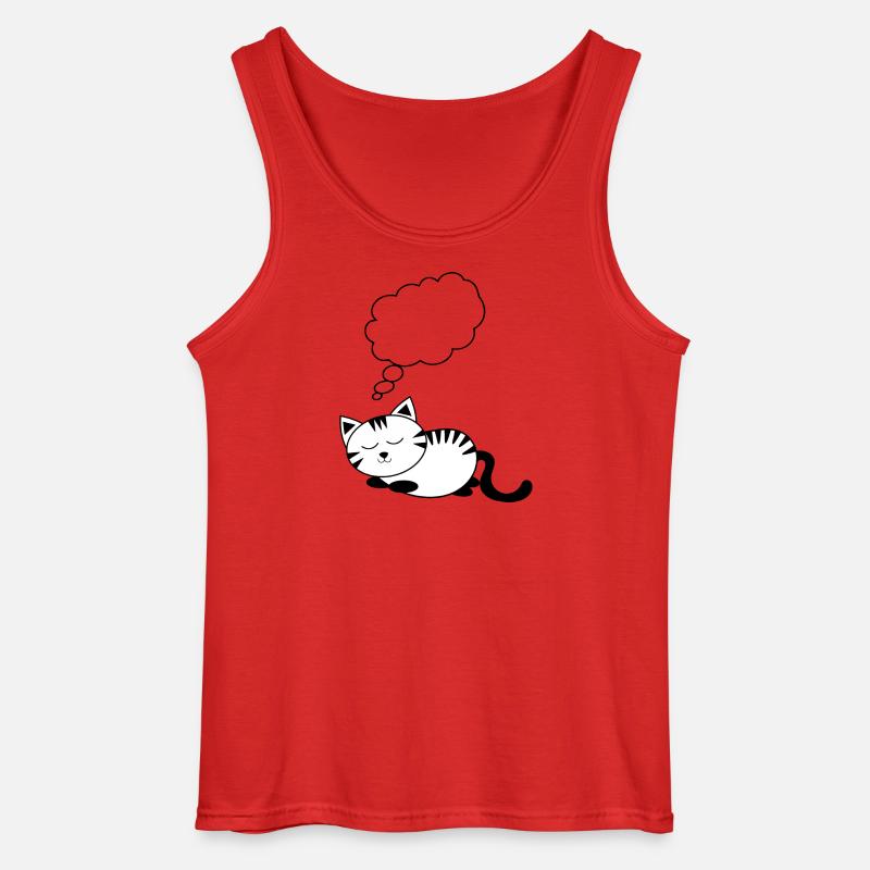 Katze KätzchenTier Comic personalisierbar Geschenk - Gildan Männer Tank Top - Rot