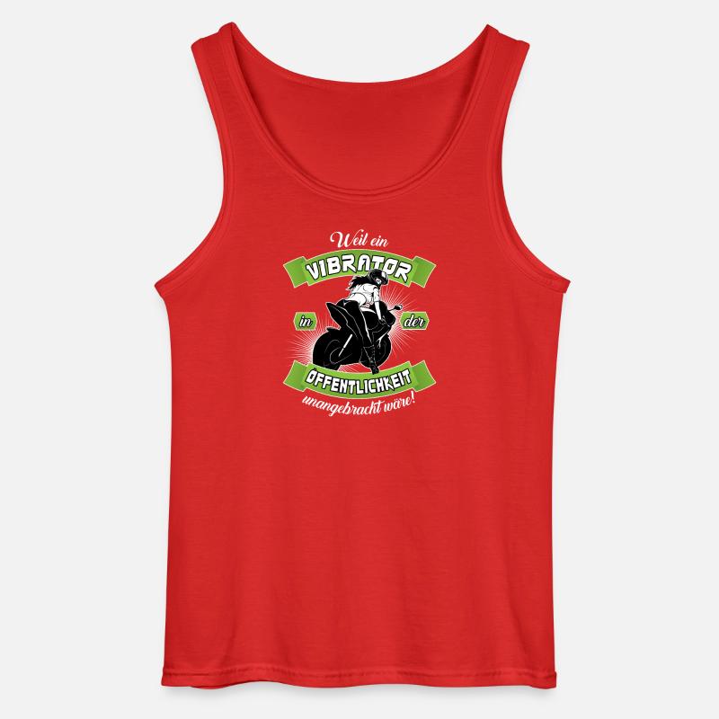 Bikergirl mit Vibrator - Gildan Männer Tank Top - Rot