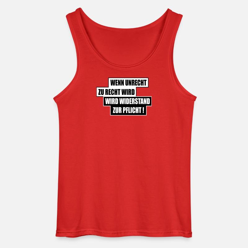 WENN UNRECHT ZU RECHT WIRD - Gildan Männer Tank Top - Rot