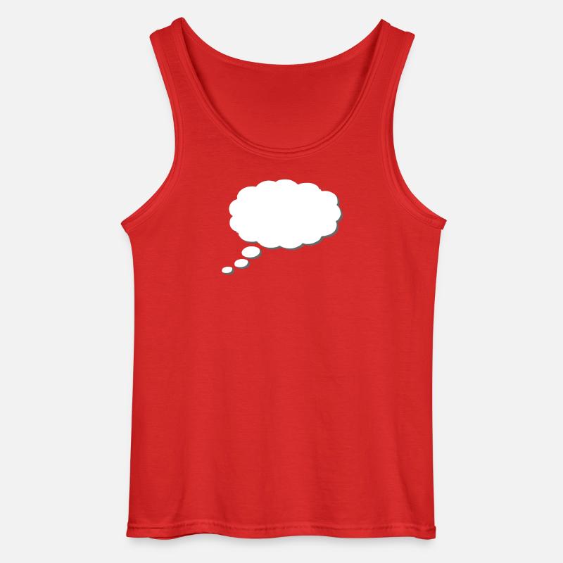 Thought Cloud, Thinkbubble. To personalize - Gildan Men’s Tank Top - red