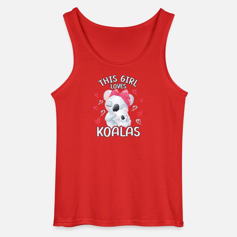 Dieses Maedchen Liebt Koalas - Gildan Männer Tank Top - Rot