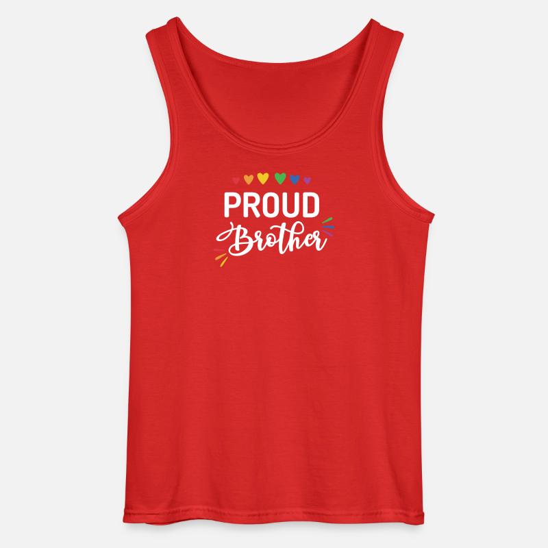 Stolzer Bruder - Gildan Männer Tank Top - Rot