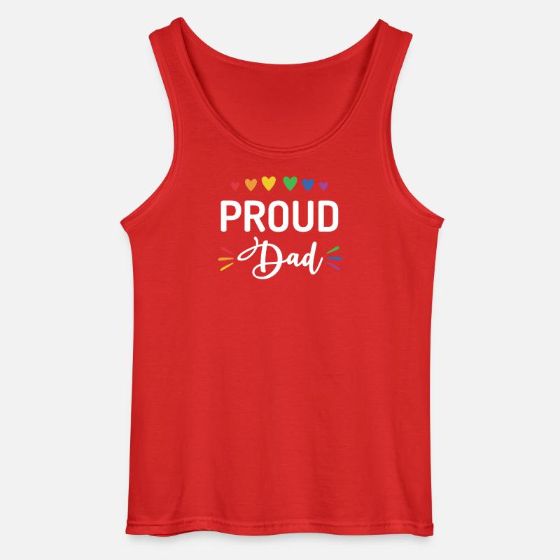 Stolzer Papa - Gildan Männer Tank Top - Rot