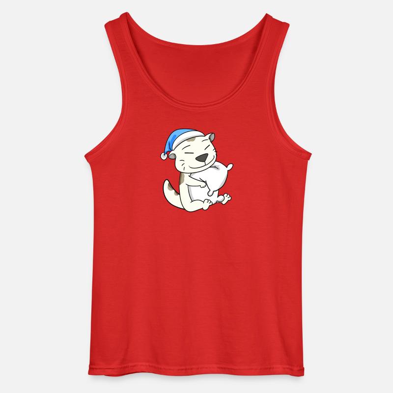 Katze Katzenrasse Devon Rex - Gildan Männer Tank Top - Rot