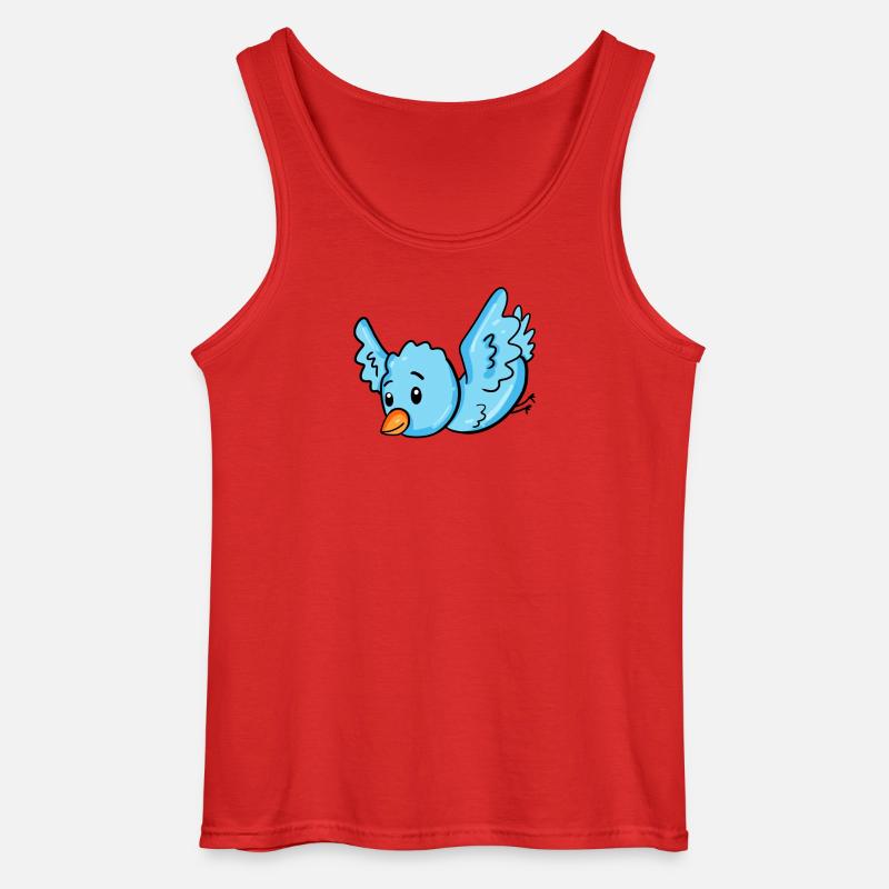 Vogel Blau - Gildan Männer Tank Top - Rot