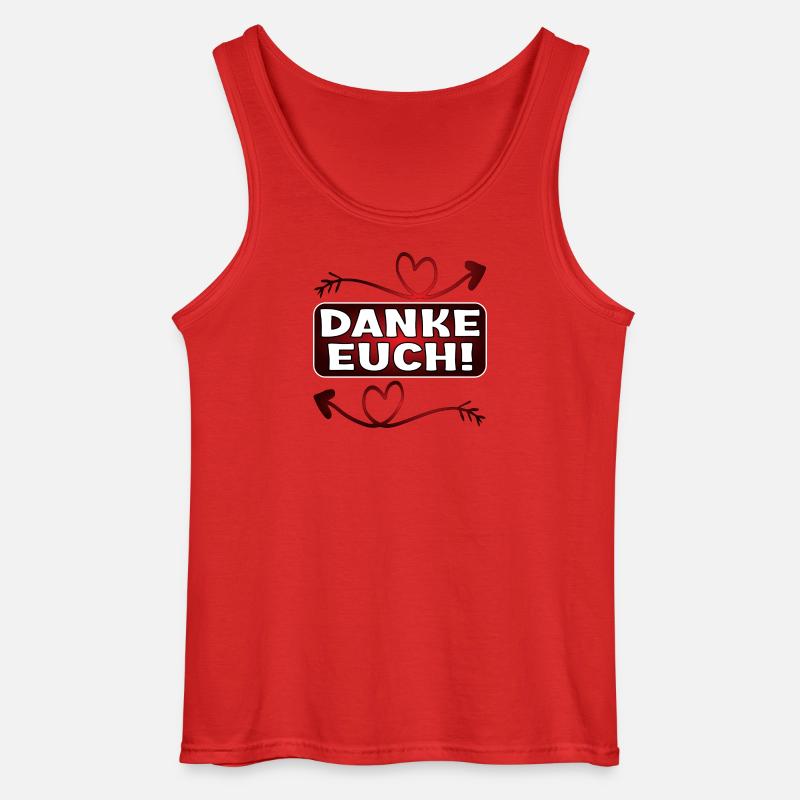 Dankeschön Geschenke - DANKE EUCH SPRÜCHE - Gildan Männer Tank Top - Rot