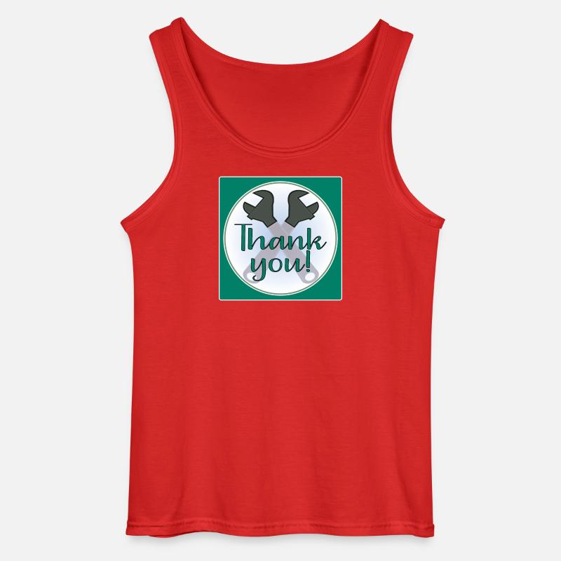 DANKE HANDWERKER - ZANGE - Gildan Männer Tank Top - Rot