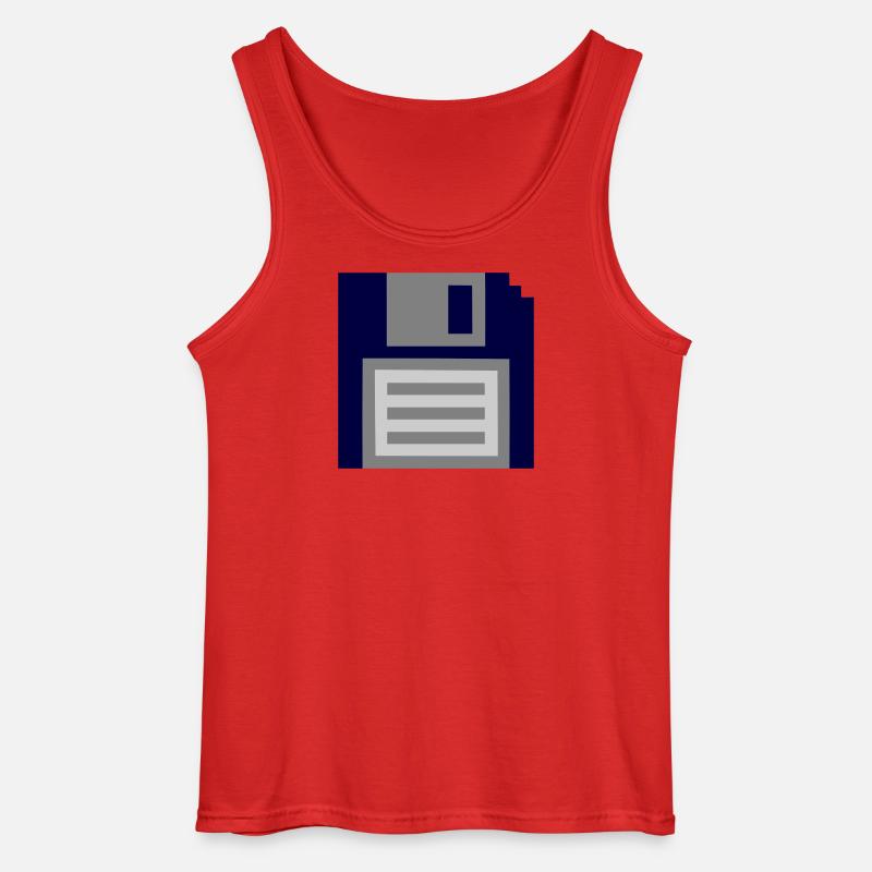 Diskette - Gildan Männer Tank Top - Rot